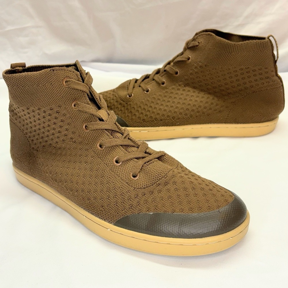 Suavs The Legacy Sneaker Mens Size 10 Brown Knit High Top Shoe Timber Brown